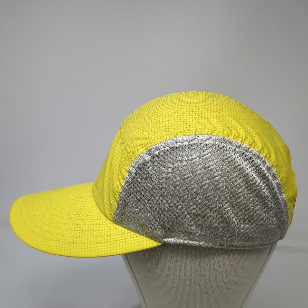 illumiNITE 5 Panel Yellow OSFM Hat Reflective Mesh Adjustable Strapback Running