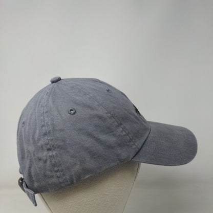 Adulting Slideback Hat Gray OSFM Adjustable Solid 6 Panel Vent Holes