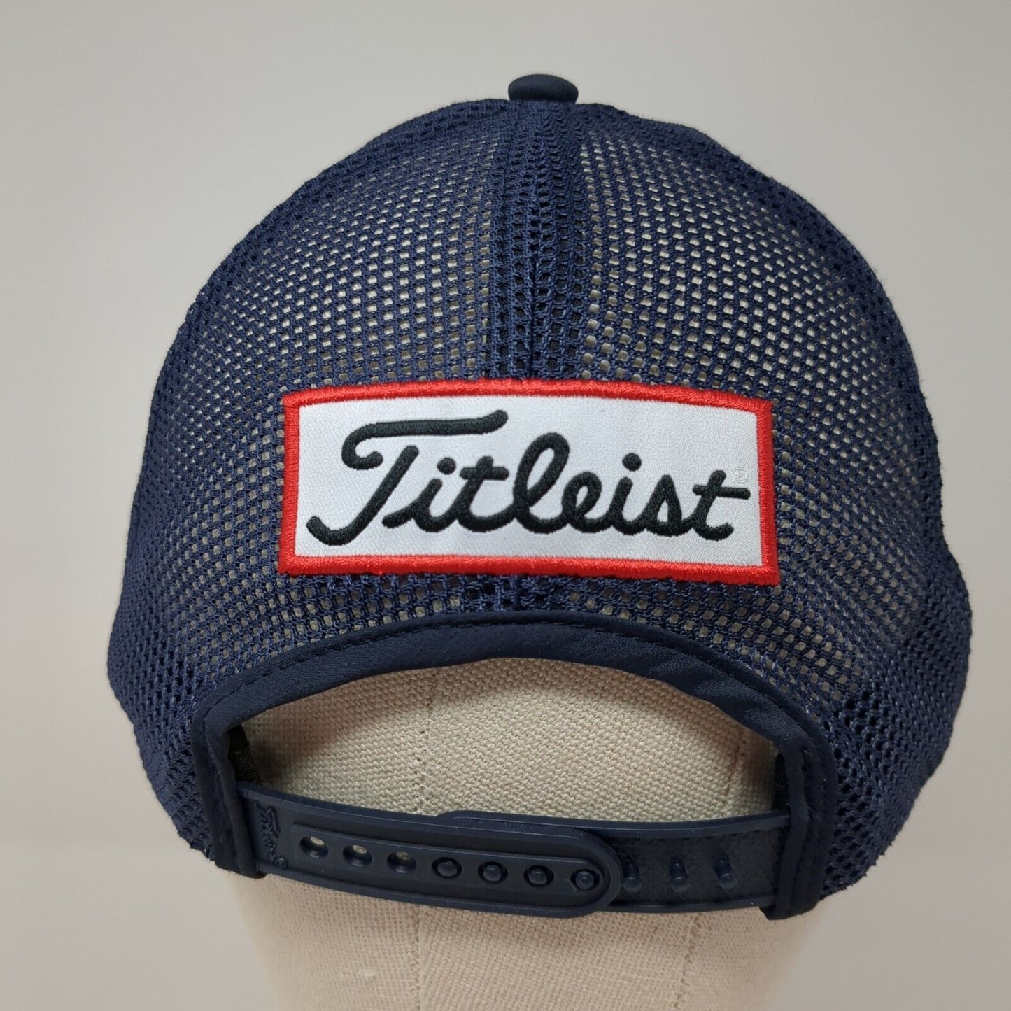 Titleist Snapback Trucker Hat Blue One Size Mesh Back Solid Adjustable