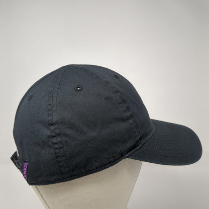Unbranded Strapback Hat Black Blank OSFA Adjustable Polycotton Cap