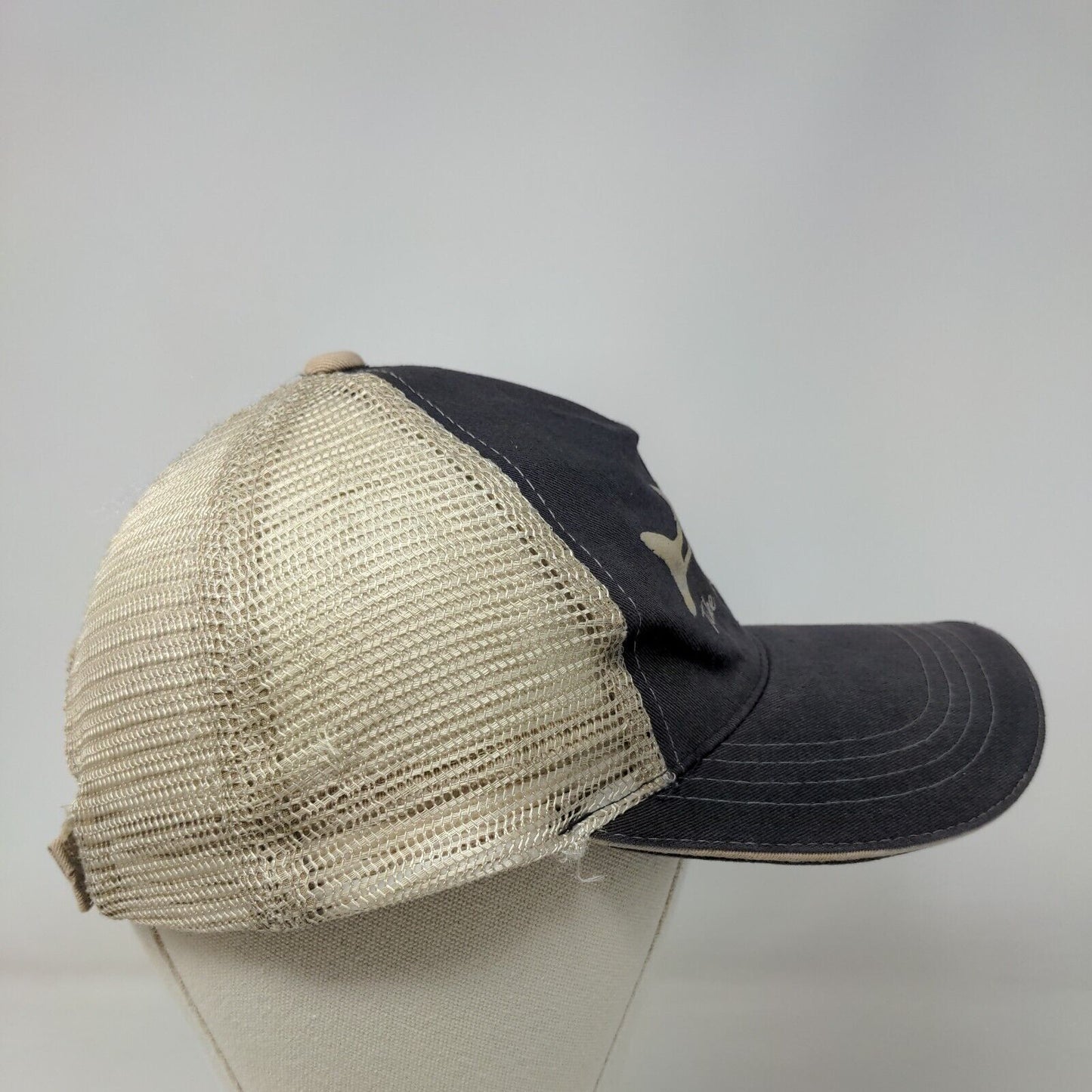 Take A Kid Fishing Strapback Trucker Hat Blue OS Adjustable Mesh Back Cobra