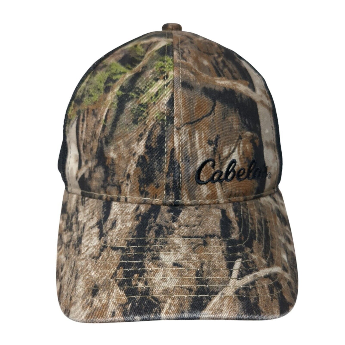 Cabela's Snapback Trucker Hat Camouflage One Size Adjustable Mesh Back 6 Panel