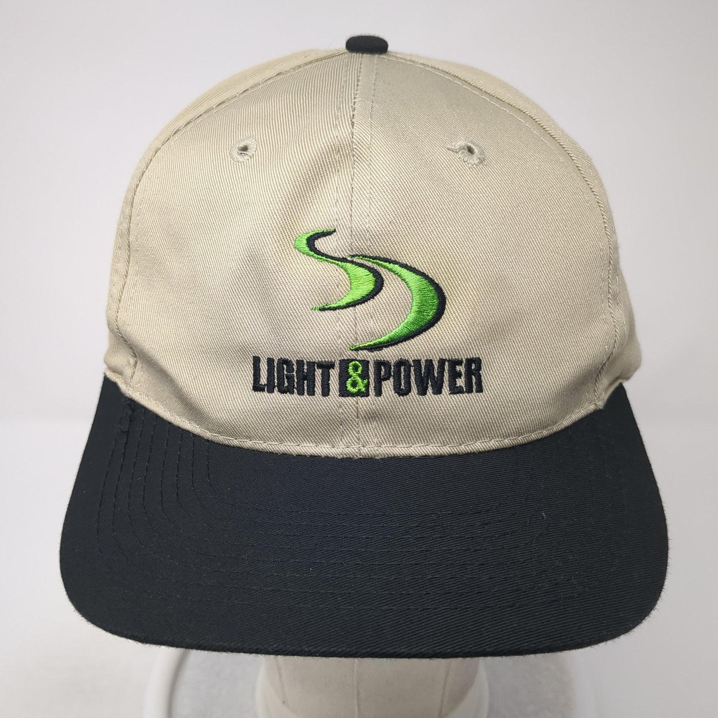 Light & Power Snapback Hat Brown One Size Adjustable Colorblock Otto