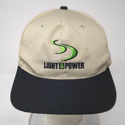 Light & Power Snapback Hat Brown One Size Adjustable Colorblock Otto