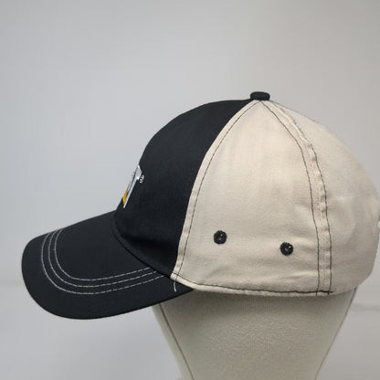 Caterpillar CAT Baseball Cap Black Beige One Size Contrast Stitch Logo Work Hat