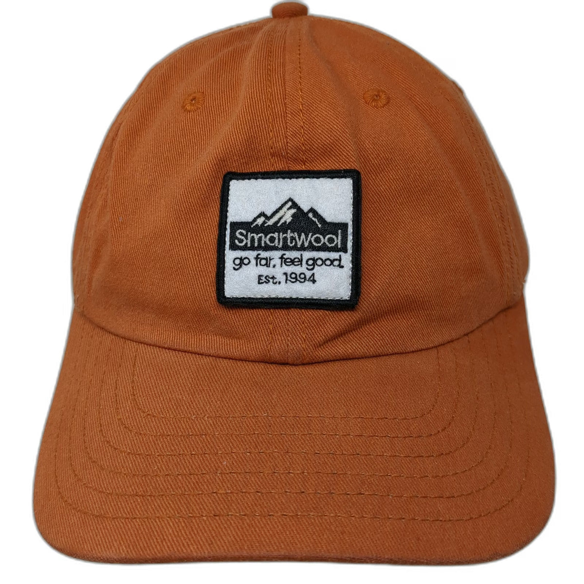 Smartwool Baseball Cap Orange One Size Cotton Patch Logo Adjustable Strap Hat