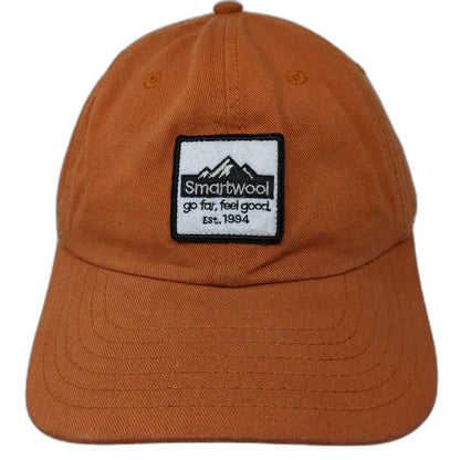 Smartwool Baseball Cap Orange One Size Cotton Patch Logo Adjustable Strap Hat