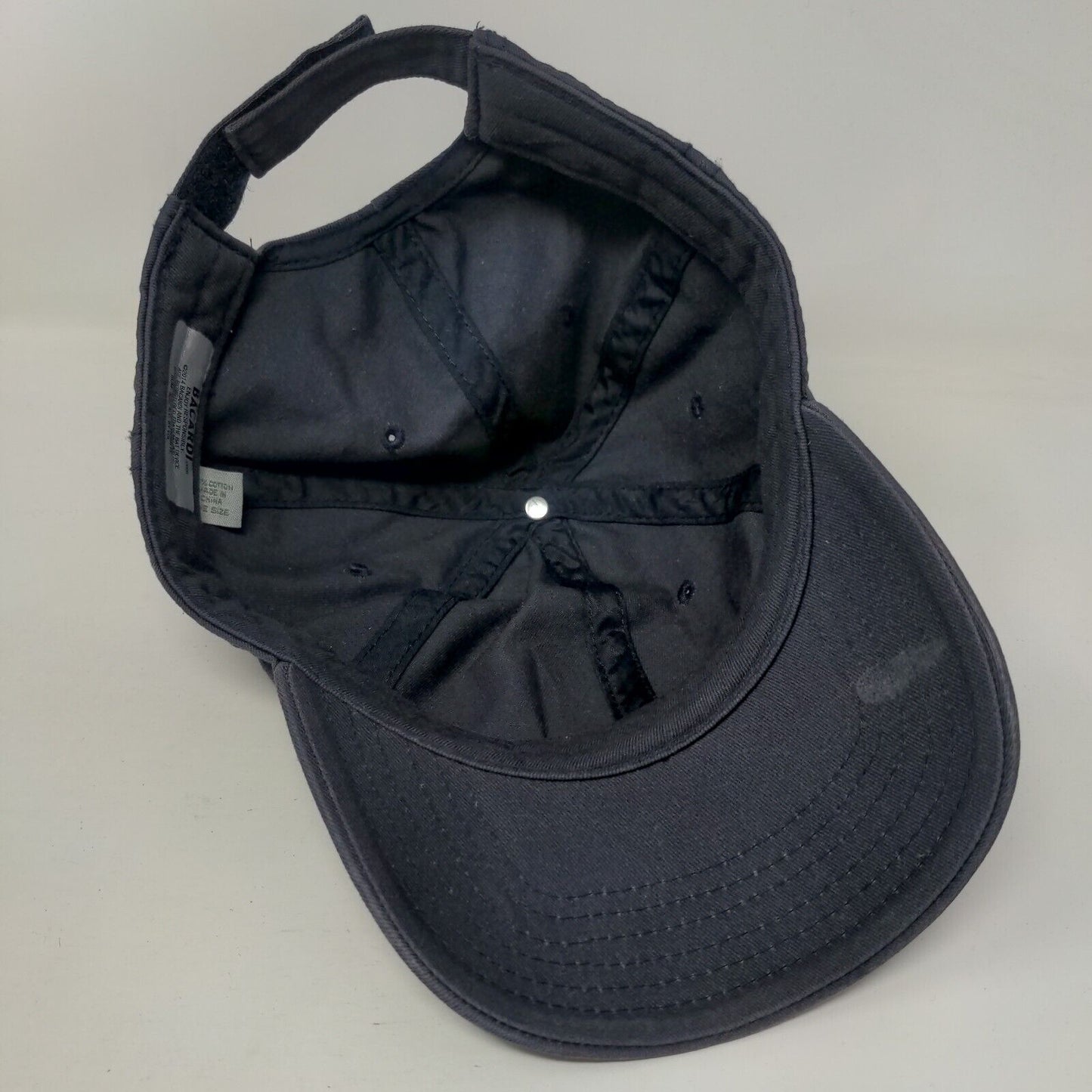 Bacardi Patch Strapback Hat Blue One Size Adjustable 6 Panel Vent Holes
