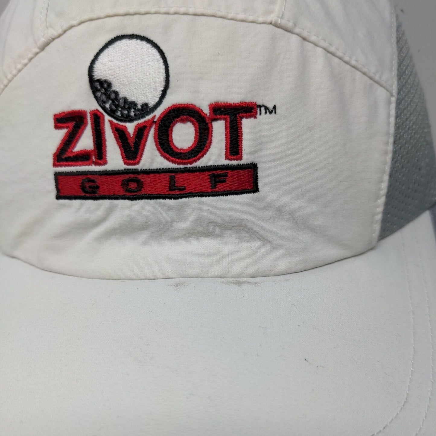 ZIVOT Golf Strapback Hat White OS Adjustable Embroidered Richardson Adventure
