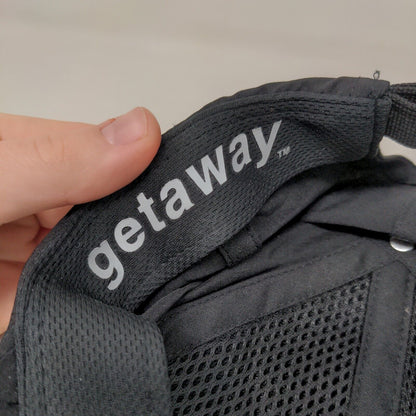 Getaway Men's Slideback Hat Black Adjustable Blank W/Tags Spell Out