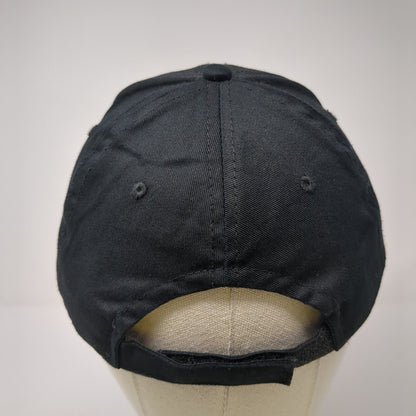 EB Strapback Hat Black One Size Adjustable Embroidered Vent Holes