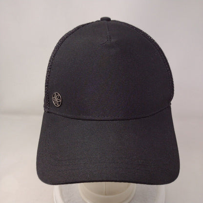 Gaiam Snapback Trucker Hat Black One Size Adjustable Mesh Back Blank