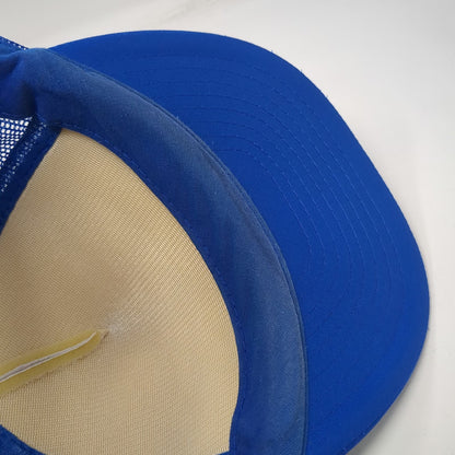 Nissin Cap Idaho Spud Candy Blue Trucker Hat One Size Mesh Back Snapback Graphic