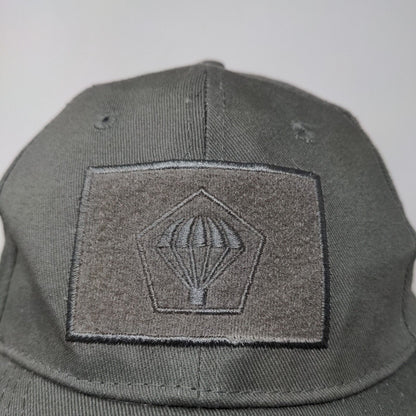 TacPack Men's Strapback Hat Gray Size OSFM Embroidered Parachute Logo