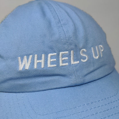 Wheels Up 8760 Slideback Trucker Hat Blue OSFA Adjustable Mesh Back Embroidered