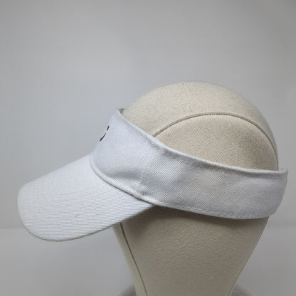 Smiley Face Strapback Sun Visor Hat White One Size Adjustable Outdoor