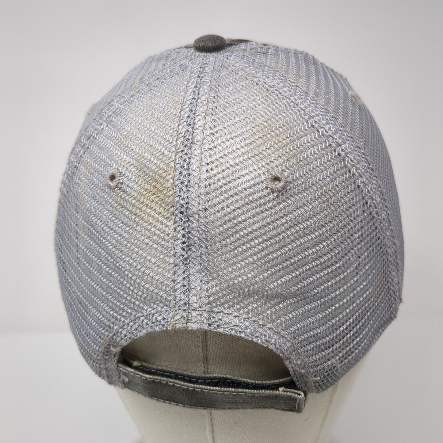 Blessed Mess Strapback Trucker Hat Gray One Size Mesh Back Rhinestone