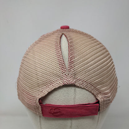 Certified Louisiana Ponytail Back Trucker Hat Pink OS Mesh Back Outdoor Cap