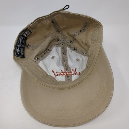 Whitetail Strapback Hat Brown One Size Embroidered Ahead Lightweight