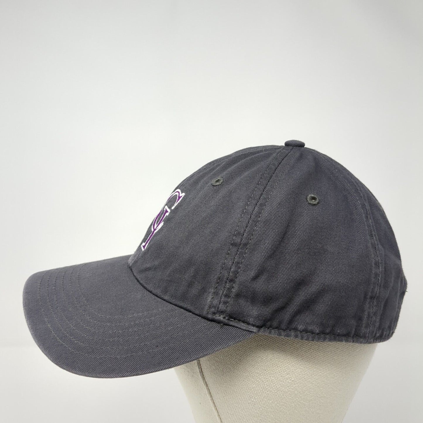 Letter CI Slideback Hat Gray M/L Adjustable Solid 6 Panel Richardson