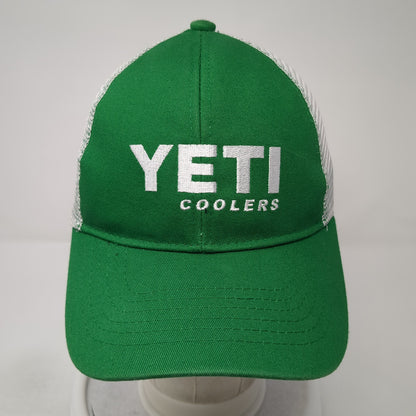 YETI Coolers Snapback Trucker Hat Green OS Adjustable Embroidered Mesh Back