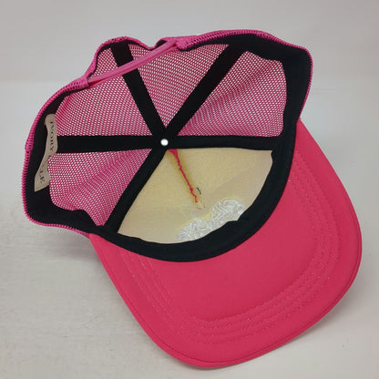 Ivory Belle Trucker Hat Pink White One Size Heart Quote Life You Create Snapback