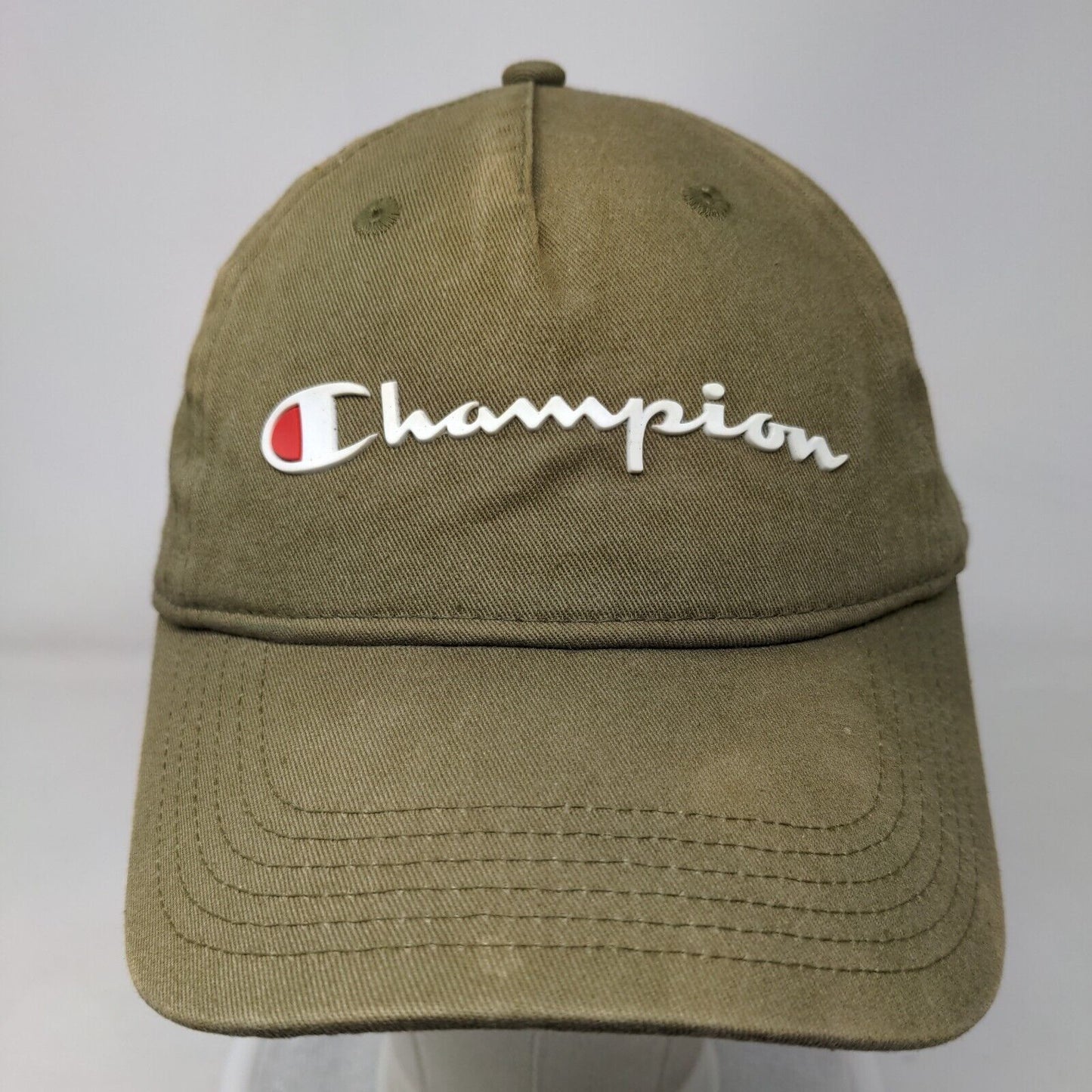Champion Slideback Hat Green OSFA Adjustable Solid Vent Holes