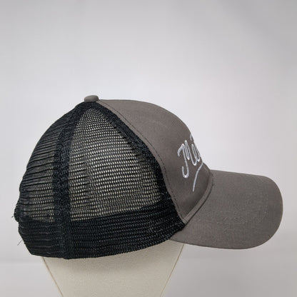 Meditate Snapback Trucker Hat Gray One Size Adjustable Mesh Back Econscious