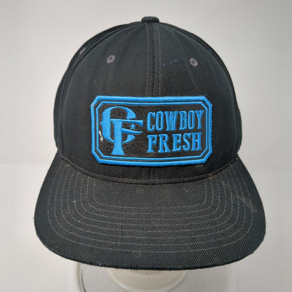 Cowboy Fresh Patch Snapback Hat Black One Size The Classics Yupoong