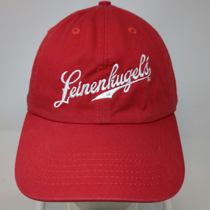 Leinenkugel's Beer Logo Script Red Baseball Cap One Size Adjustable Strap Hat