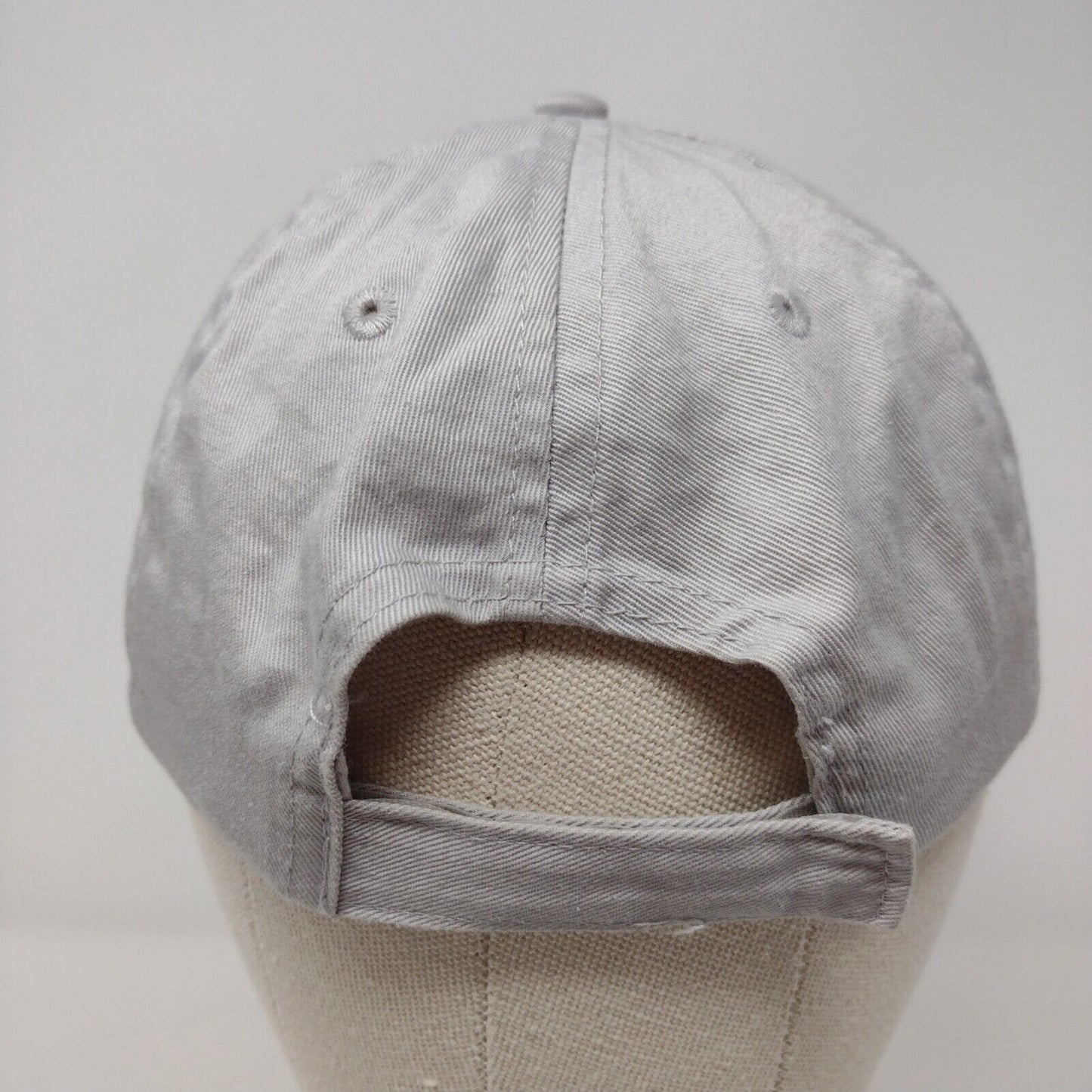 Race To Robie Creek Strapback Hat Gray OSFA Embroidered Port & Company