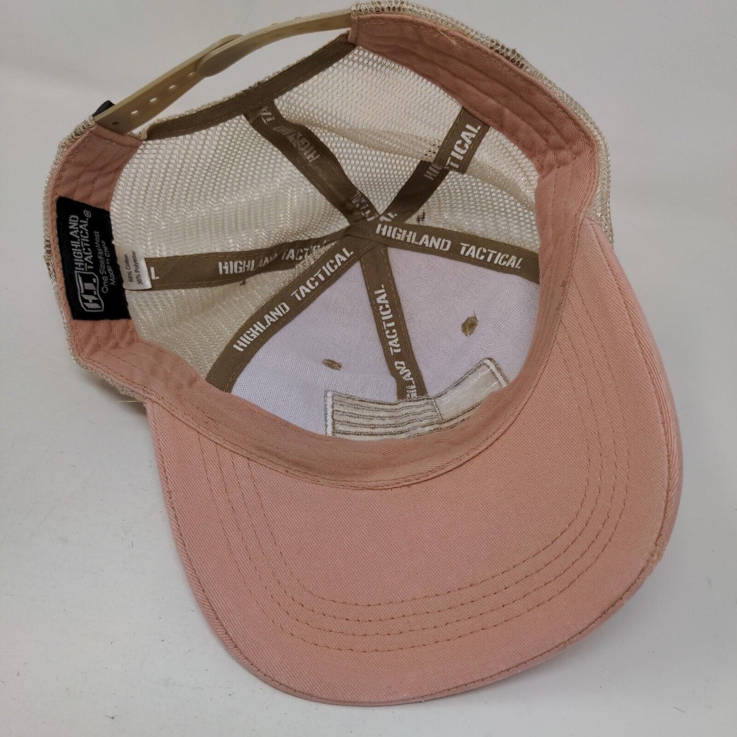 American Flag Snapback Mesh Back Trucker Hat Pink OSFM Highland Tactical