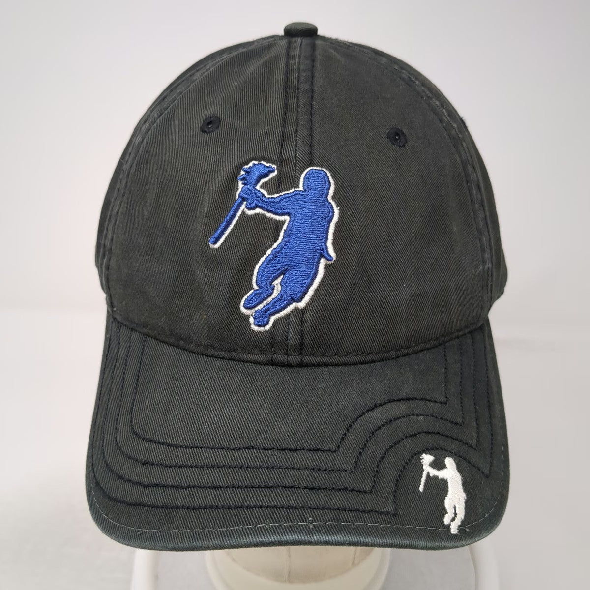 The Game Baseball Cap Black Blue White One Size Lacrosse Player Embroidery Hat