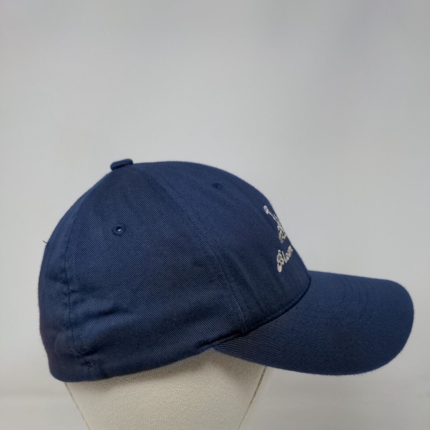 Bloom-Masters Fitted Hat Blue Small-Medium Embroidered Flexfit Yupoong