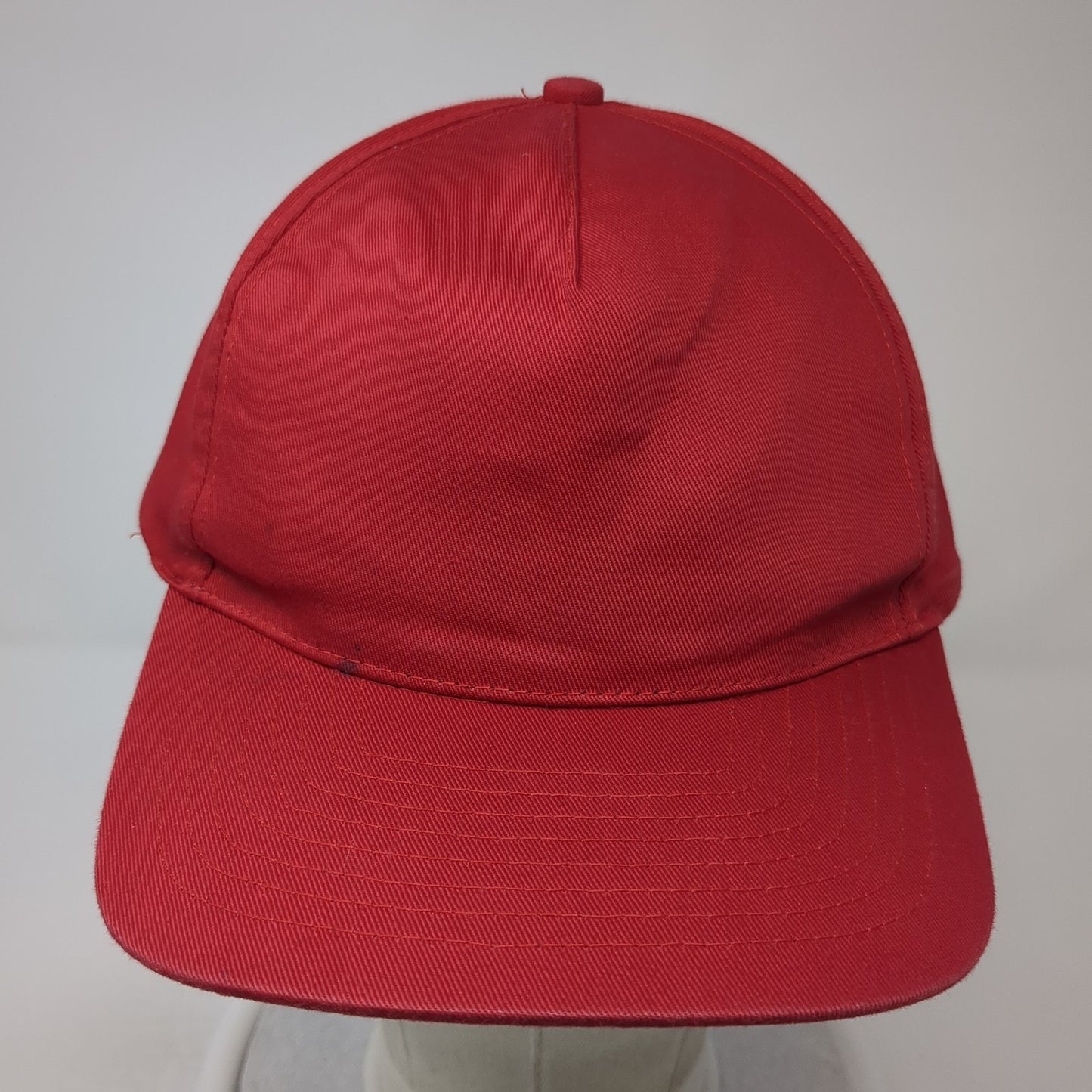 Headmost Snapback Hat Red One Size Solid Adjustable Outdoor Blank
