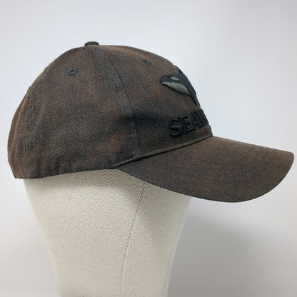 SeaWorld Orca Killer Whale Gray Baseball Cap One Size Hat Embroidered Adjustable