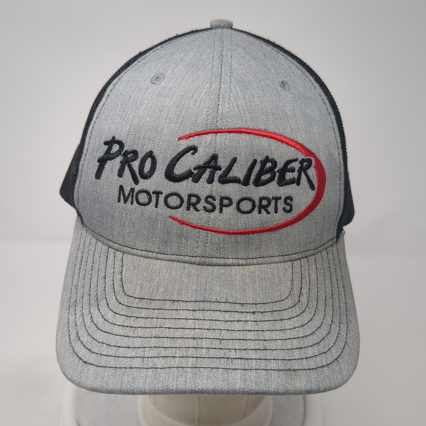 Pro Caliber Motorsports Snapback Trucker Hat Gray One Size Mesh Back