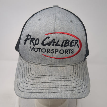 Pro Caliber Motorsports Snapback Trucker Hat Gray One Size Mesh Back