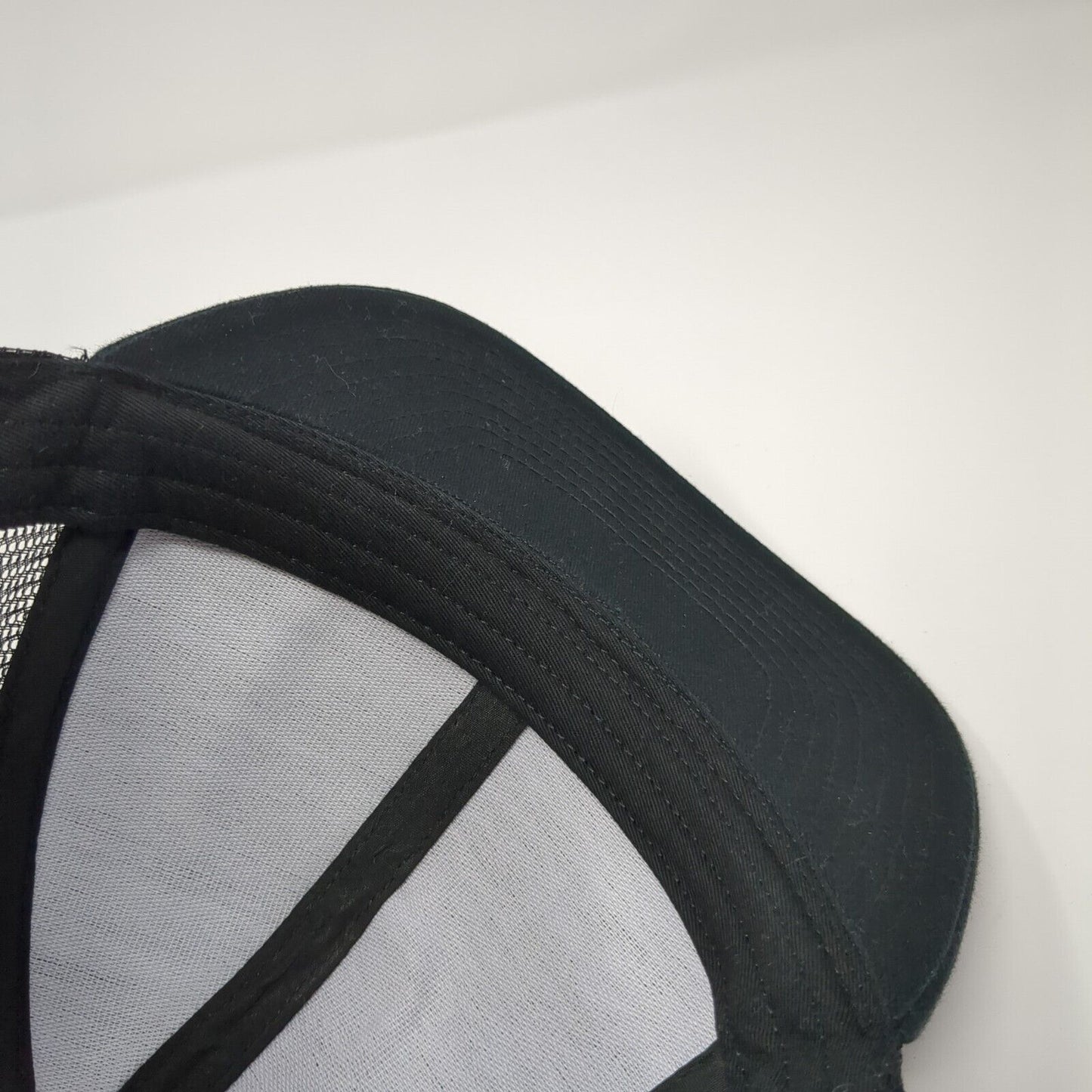 Cactus Alley Patch Snapback Trucker Hat Black One Size Solid Mesh Back