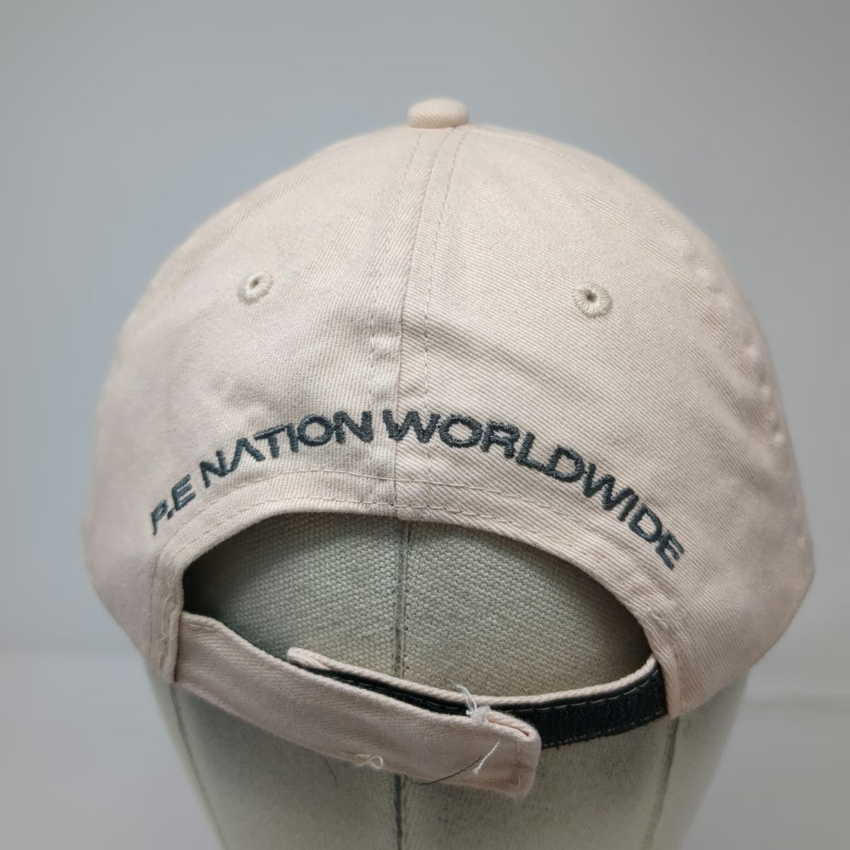P.E Nation Baseball Cap Beige One Size Embroidered Logo Strapback Worldwide Hat