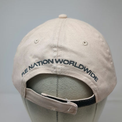 P.E Nation Baseball Cap Beige One Size Embroidered Logo Strapback Worldwide Hat