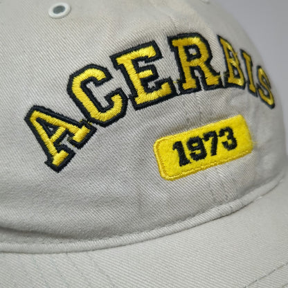 Acerbis Snapback Beige Yellow Black One Size Hat 1973 Embroidered Logo Cotton