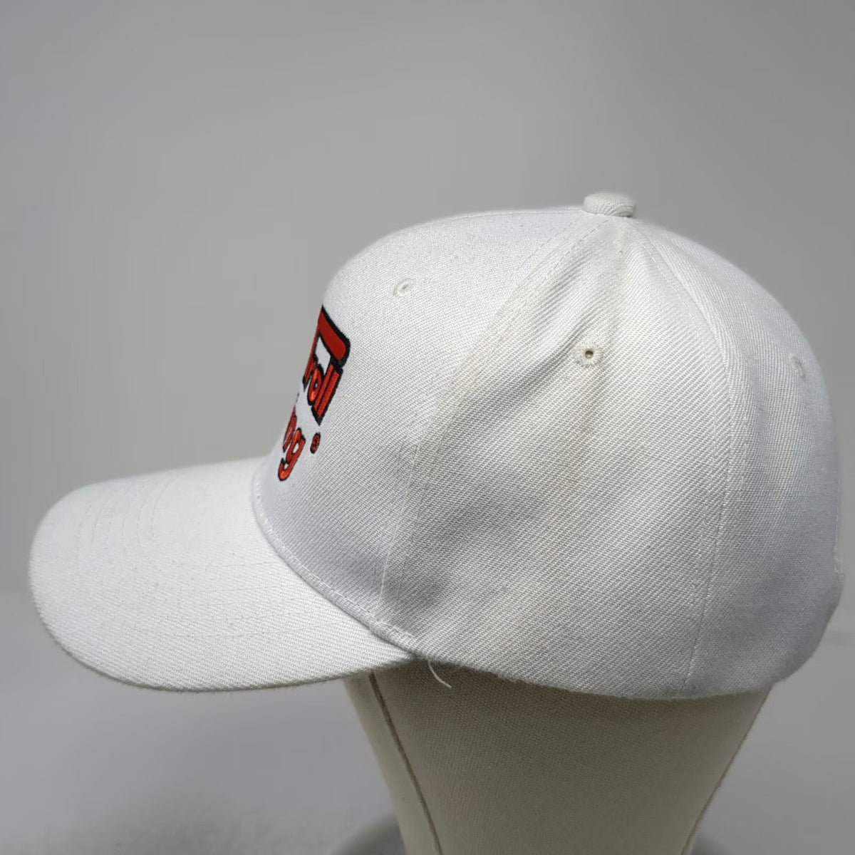 Pro-Troll Fishing White One Size Baseball Cap Strapback Structured Hat Logo
