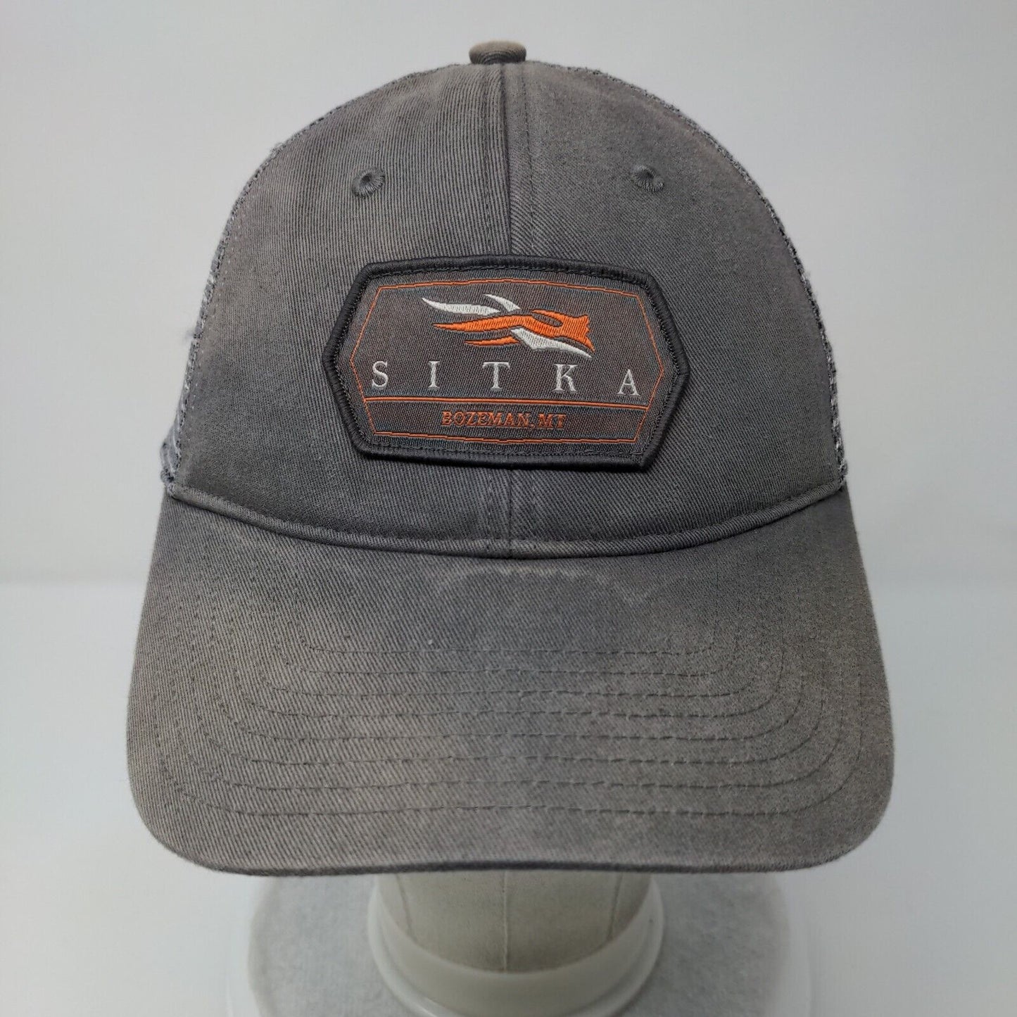 Sitka Bozeman MT Snapback Trucker Hat Gray OSFA Adjustable Mesh Back Cotton