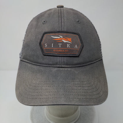 Sitka Bozeman MT Snapback Trucker Hat Gray OSFA Adjustable Mesh Back Cotton
