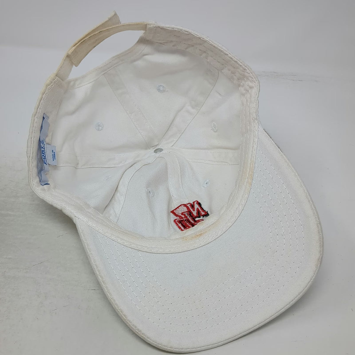 Port & Company Baseball Cap White One Size NJD New Jersey Logo Strapback Hat