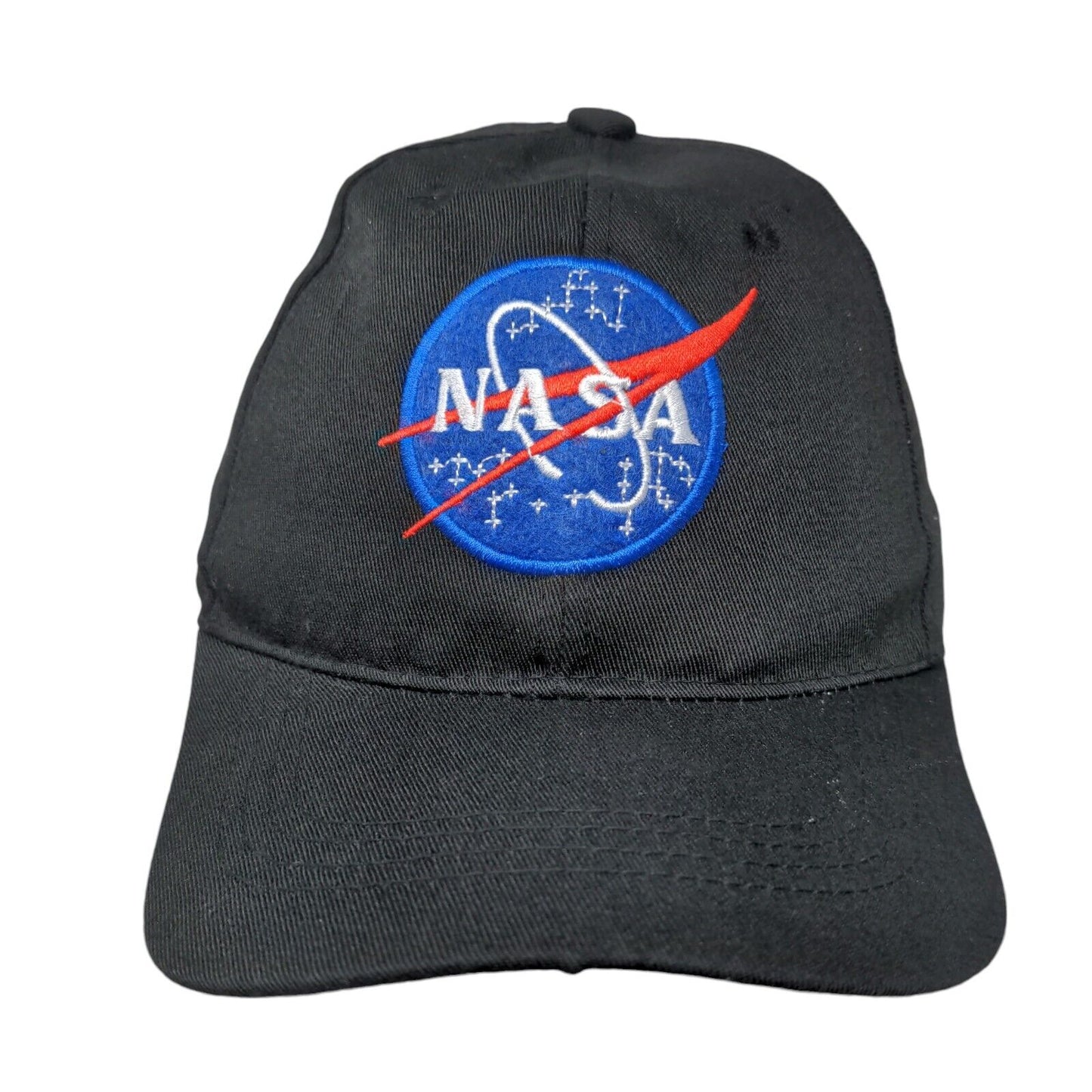 NASA Strapback Hat Black Small Embroidered Adjustable 6 Panel Spirit