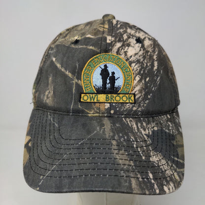 Port Authority Men's Strapback Camo Hat Owl Brook Hunter Education Logo