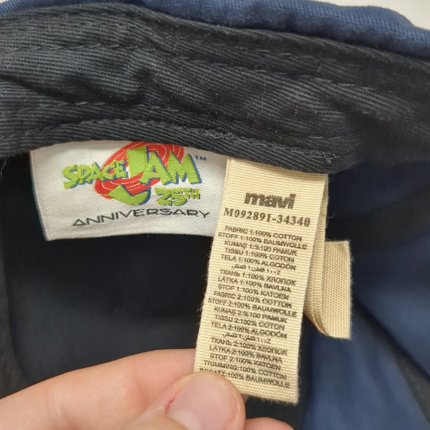 mavi 5 Panel Blue Hat OS Space Jam 25th Anniversary Marvin Martian Basketball