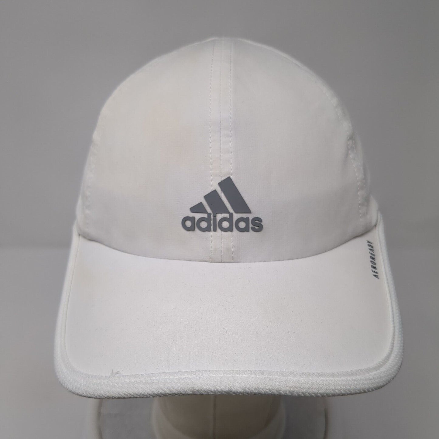 Adidas Aeroready Strapback Hat White One Size 3 Stripes Adjustable
